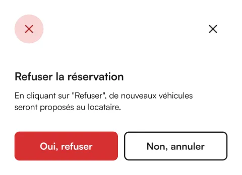 Refuser une réservation